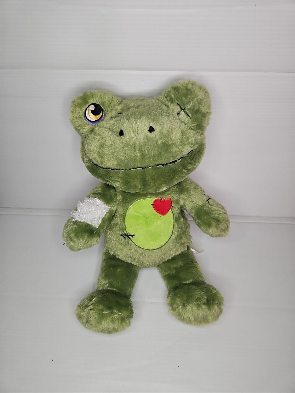 Build-A-Bear Zombie Frog Plush 18" Dark Green Unstuffed Halloween 2023 EUC